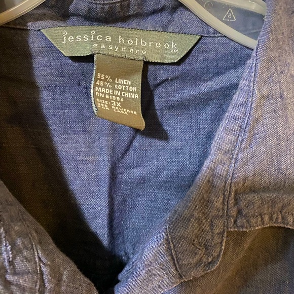 Jessica Holbrook 2 piece pants suit!!! 3X Women Blueππππ - Picture 4 of 5